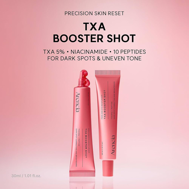سرم ضد لک و روشن کننده صورت و دور چشم آرنسیا مدل TXA Booster Shot حجم 30 میلی لیتر