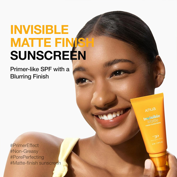 ضد آفتاب مات کننده آنوا Anua مدل Invisible Matt Finish Sunscreen حجم 50 میل