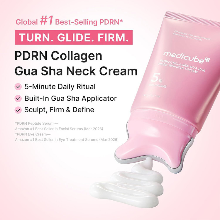 کرم گواشا ضد چروک صورت و گردن مدیکیوب PDRN کلاژن با ۵٪ Volufiline
