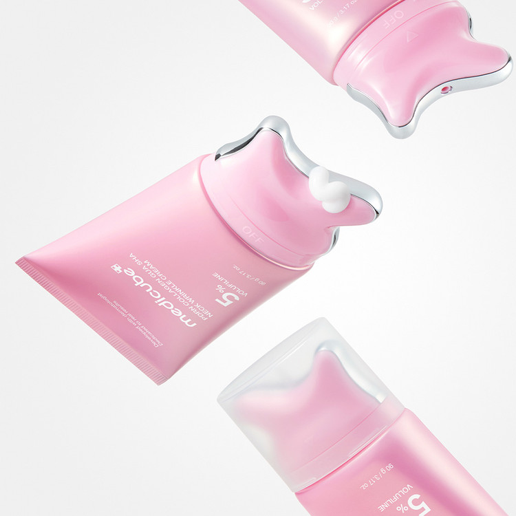 کرم گواشا ضد چروک صورت و گردن مدیکیوب PDRN کلاژن با ۵٪ Volufiline